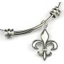 Fleur de Lis Bracelet | Fleur de Lis Jewelry Bangle Stainless Steel Hypoallergenic Fleurdelis Jewelry for Women and Men Unusual Jewelry for Women and Men with one of The Nicest Fleur de Lis Charms