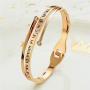 HLDIFENGGS Roman Numeral Bracelet,Jewelry Inspirational Stainless Personalized Zircon Love Cuff Bangle Bracelets for Women Girls