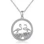 CHENGHONG Flamingo Necklace 925 Sterling Silver Cute Animal Pendant Flamingo Bird Pendant Necklace Flamingo Jewelry Gifts for Women Wife Mom CHENGHONG Flamingo Necklace 925 Sterling Silver Cute Animal Pendant Flamingo Bird Pendant Necklace Flamingo Jewelry Gifts for Women Wife Mom