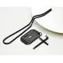 Jstyle Stainless Steel Dog Tags Cross Necklaces for Men Prayer Cross Necklace Military Rolo Chain 3mm 24 Inch Black Serenity Prayer Jstyle Stainless Steel Dog Tags Cross Necklaces for Men Prayer Cross Necklace Military Rolo Chain 3mm 24 Inch Black Serenity Prayer