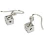 NOVICA .925 Sterling Silver Casino Theme Good Luck Dangle Earrings Lucky Dice