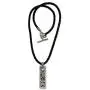 NOVICA Mens .925 Sterling Silver Pendant Necklace with Black Leather Cord, 20'', Bold Dragon
