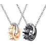 Hottime Couple Matching Necklace Lovers 2pcs Pendant for Wedding Anniversary Valentines Present Hottime Couple Matching Necklace Lovers 2pcs Pendant for Wedding Anniversary Valentines Present