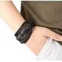 Jstyle 17Pcs Braided Leather Bracelet for Men Women Wooden Beaded Cuff Wrap Bracelet Adjustable Jstyle 17Pcs Braided Leather Bracelet for Men Women Wooden Beaded Cuff Wrap Bracelet Adjustable