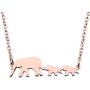 ENSIANTH Three Happiness Elephant Family Necklace for Mother and Daughter Twins