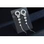 SBLING Platinum-Plated Cubic Zirconia Drop Earrings - Gifts for Women/Girls