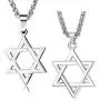 Udalyn Star of David Pendant Necklace Stainless Steel Jewish Jewelry for Men Women Religious 20''