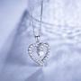 Women 925 Sterling Silver heart necklace - Billie Bijoux “You Are the Only One” Love Platinum Plated CZ Diamond pendant Necklace Gift for Women Girls Valentines Day Mothers Day