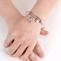 Adult Easter Gifts Bunny Costume Jewelry Idea Rabbit Holding Easter Egg Bangle Easter Jewelry for Women Bracelet Stainless Steel Silver
