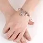Adult Easter Gifts Bunny Costume Jewelry Idea Rabbit Holding Easter Egg Bangle Easter Jewelry for Women Bracelet Stainless Steel Silver