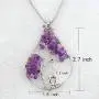 Zuo Bao Handmade Wire Wrapped Quartz Chips Tree Teardrop Pendant Necklace with Giraffe/Healing Jewelry Gift for Family Zuo Bao Handmade Wire Wrapped Quartz Chips Tree Teardrop Pendant Necklace with Giraffe/Healing Jewelry Gift for Family