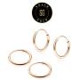 SOLIDGOLD - 14K Endless Gold 10mm Infinity Hoop Sleeper Earrings 2-3 Pair Set | Yellow, Rose & White Gold