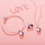 NINGAN “I Love You” Heart Pendant Love Charm 925 Sterling Silver Dangle Charms Compatible with Major European Bracelets & Necklaces