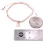 LESLIE BOULES Gold Plated Miraculous Tiny Medal Bracelet Miyuki Salmon-Pink Seed Beads Handmade Jewelry