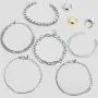 Gold Cuban Chain Bracelet Set & Open Dome Rings Set 14K Gold Plated Cuff Bangles Bracelets for Women Girls (9PCS) Gold Cuban Chain Bracelet Set & Open Dome Rings Set 14K Gold Plated Cuff Bangles Bracelets for Women Girls (9PCS)