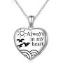 Cremation Jewelry 925 Sterling Silver Heart with Seagulls Memorial Urn Ashes Keepsake Cylinder Necklace Pendant Engraved Always in my heart Cremation Jewelry 925 Sterling Silver Heart with Seagulls Memorial Urn Ashes Keepsake Cylinder Necklace Pendant Engraved Always in my heart