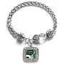 Inspired Silver - Silver Square Charm Bracelet with Cubic Zirconia Jewelry Inspired Silver - Silver Square Charm Bracelet with Cubic Zirconia Jewelry