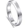 Greenpod 4mm 6mm Tungsten Carbide Ring for Men Women Beveled Edge Brushed Silver/Silver Blue/Black/Black Blue/Gold Wedding Band Comfort Fit Size 4-14.5