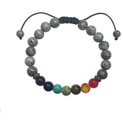 Matchless Chakra Bead Bracelet - 8mm Aromatherapy Lava Rock Stone Bracelet Men Women Stress Relief Yoga Beads Semi-Precious Natural Black Onyx Mineral Bead Bracelets