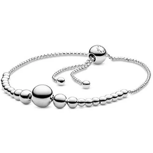Pandora Jewelry String of Beads Sliding Bracelet Sterling Silver Bracelet Pandora Jewelry String of Beads Sliding Bracelet Sterling Silver Bracelet