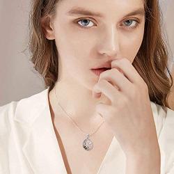 Delicate Rainbow Cactus/Mesh Flower/Fairy Necklace for Women Girls,925 Sterling Silver Lotus Pendant Necklace Cubic Zirconia Colorful Pendant Jewelry Gift for Mom/Wife/Daughter/Grandma/Girlfriend