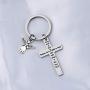 FUSTMW Religious Cross Keychain Faith Christian Bible Quote Prayer Gifts Religious Gifts Scripture Jewelry Bible Verse Gifts Proverbs 30:5