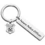 ENSIANTH Future Police Officer Keychain Police Academy Graduation Gift Police Jewelry Police Badge Keychain