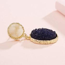 MVCOLEDY Druzy Stud Earrings Minimalist Stone Stunning Gold Plating Sparkly Drop Dangle Crystal Earrings Women Gift Fashion Jewelry