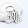 WSNANG Bible Verse Prayer Keychain Religious Gifts Christian Jewelry Bible Cross Charm Inspirational Cross Religious Gifts
