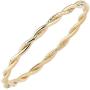 14k Yellow Gold Twisted Womens Bangle Bracelet, 8''