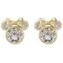 Disney Jewelry Mickey or Minnie Mouse 10k Yellow Gold Cubic Zirconia Stud Earrings