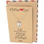 Quan Jewelry Mother and Son Otter Pendant Necklace, Gifts for Mom, Mothers Day, Handmade Gifts for Mom & Son with Inspirational Greeting Card