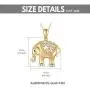 14k Gold Elephant Pendant Necklace for Women, Fine Gold Lucky Jewelry Gifts for Her, 16+1+1 Inch 14k Gold Elephant Pendant Necklace for Women, Fine Gold Lucky Jewelry Gifts for Her, 16+1+1 Inch
