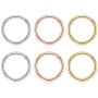 GAGABODY 20G 18G 16G 6 Pcs a Set Septum Jewelry Conch Piercing Jewelry 316L Surgical Steel Nose Hoop Lip Septum Rings Nose Piercing Helix Cartilage Earrings 3 Color Mix