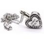 New Always with Me Heart Cremation Jewelry Pendant Urn Keepsake Necklace for Ashes,Locket Stainless Steel Keepsake Waterproof Memorial Pendant for Love,with Tools and Box