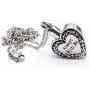 New Always with Me Heart Cremation Jewelry Pendant Urn Keepsake Necklace for Ashes,Locket Stainless Steel Keepsake Waterproof Memorial Pendant for Love,with Tools and Box