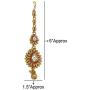 MUCH-MORE Sleek Design Gold Plated Maang Tikka for Girls & Kids & Women