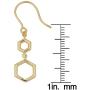 Kooljewelry 10k Yellow Gold Geometric Drop Dangle Earrings