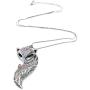 Hslsmxy Women Long Necklace Fox Snake Serpent Swan Dancing Girl Shaped Crystal Pendant Necklaces Sweater Casual Formal Dressing Decoration Fashion Jewelry for Girls Friends