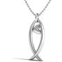 The Best .925 Sterling Silver Christian Jesus Fish Pendant with a Little Heart, Includes Necklace and a Free Polishing Cloth for Every Occasion