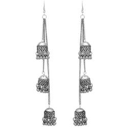 Jwellmart Afghani Bohemian Kashmiri Style Oxidized Drop Dangle Indian Earrings for Women and Girls