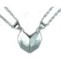 Zhia Matching Necklaces for Couples Best Friends, Magnetic Love Heart Jewelry