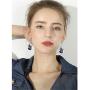 DAMLENG Bohemian Handmade Vintage Enamel Teardrop Dangle Earring Unique National Style WaterDrop Dangle Drop Earrings for Women Girls Statement Jewelry Gifts