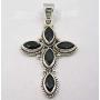 SilverStarJewel Black Onyx tcw 4.0 Pendant 1.7'' Solid Sterling Silver Jewellery Gift