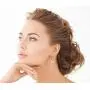 THE PEARL SOURCE 14K Gold AAAA Quality Round Genuine White Freshwater Cultured Pearl Linda Earrings for Women