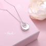 S925 Sterling Silver Urn Necklace for Ashes Cremation Memorial Keepsake Pendant Necklace Jewelry for Women