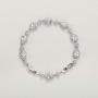 SWEETV Wedding Teardrop Bracelets for Brides Bridesmaids, Crystal Cubic Zirconia Bridal Bracelets for Women Prom