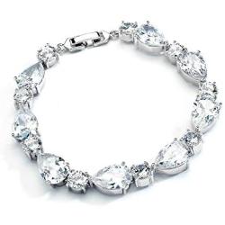 Mariell CZ Bridal Bracelet, CZ Tennis Bracelet for Brides, Cubic Zirconia Bridal and Wedding Jewelry