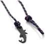 Heavstjer Fashion Plated Black Alloy Shark Tail Hook Colorful Rope Link Bracelet
