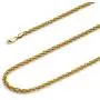 14k REAL Yellow Gold Hollow Mens 4mm Fancy Rope Chain Necklace with Lobster Claw Clasp 14k REAL Yellow Gold Hollow Mens 4mm Fancy Rope Chain Necklace with Lobster Claw Clasp